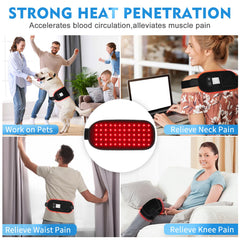 DEALGADGETS Red Light Therapy Belt Wrap 850nm close-up showing infrared light.
