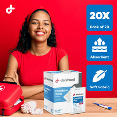 Dealmed case of 400 pads for reliable stock in facilities.