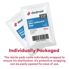 Absorbent gauze pad in use, managing moisture without sticking to wounds.