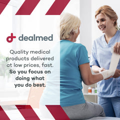Dealmed tan box of 24 wraps for home and first aid kits.