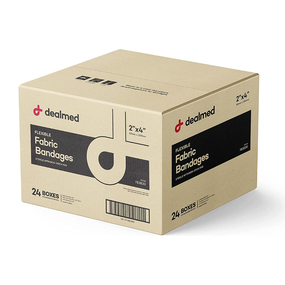 Dealmed fabric bandage with non-stick pad for comfortable wound protection