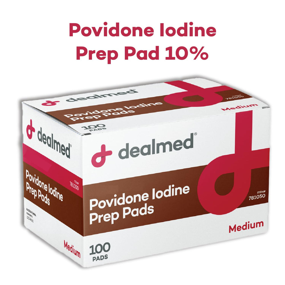Dealmed first aid kit ready with prep pads for quick wound care readiness.