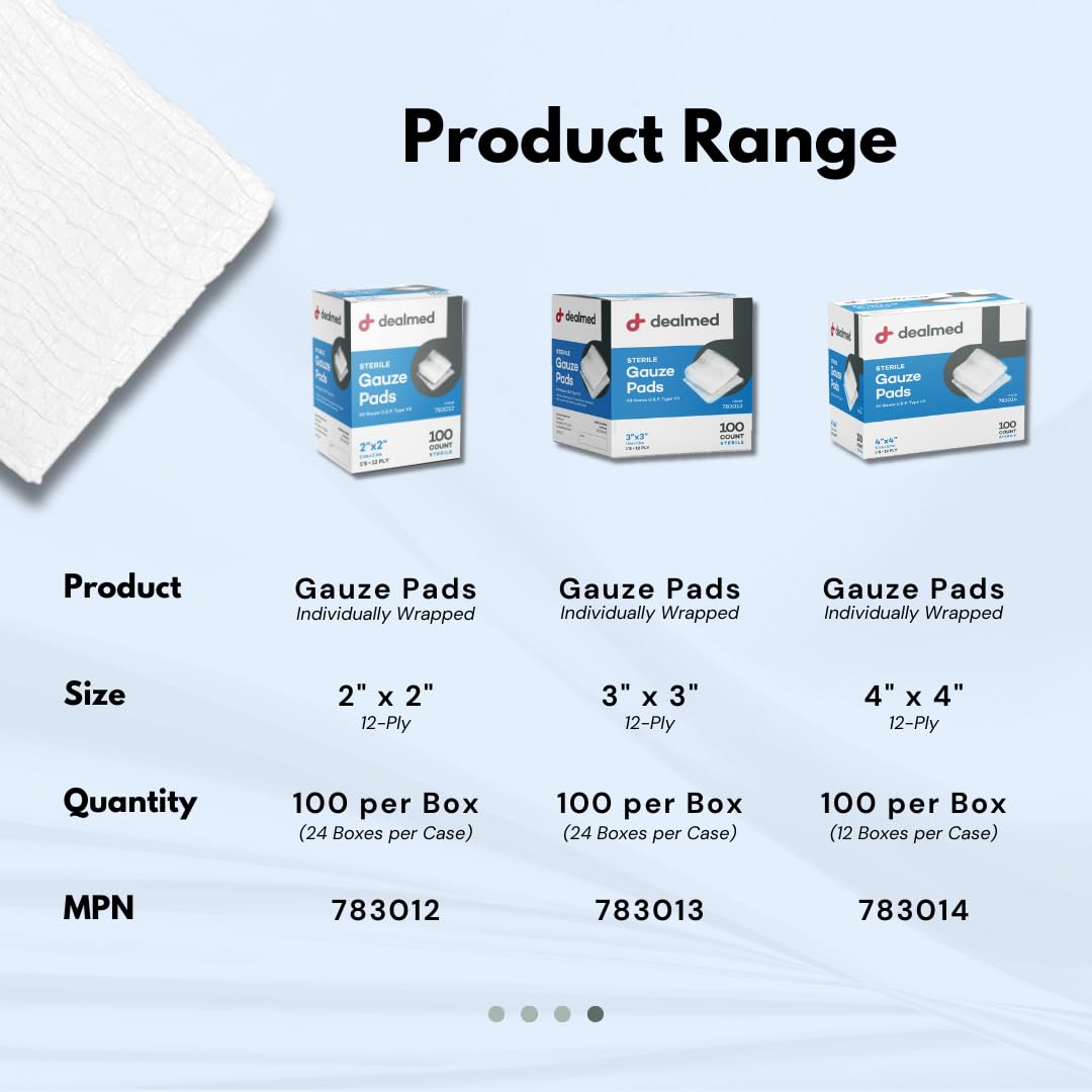 Dealmed soft breathable gauze material for comfortable dressing changes