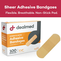 Dealmed individually wrapped bandage close-up for cleanliness and quick use