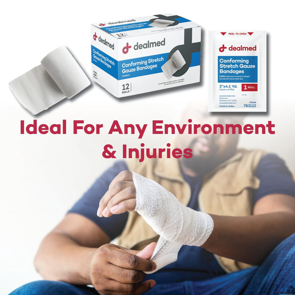 Dealmed individually wrapped sterile rolls ensure hygienic, ready-to-use first aid.