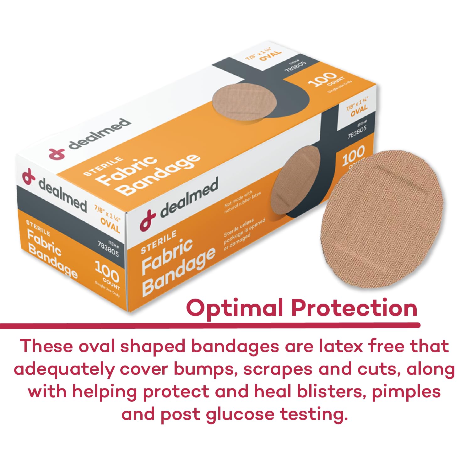 Dealmed latex-free bandages reduce allergy risk during minor injuries.