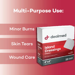 Dealmed latex-free gauze for reduced skin irritation