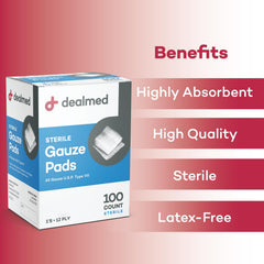 Dealmed non-irritating gauze pad safe for delicate skin