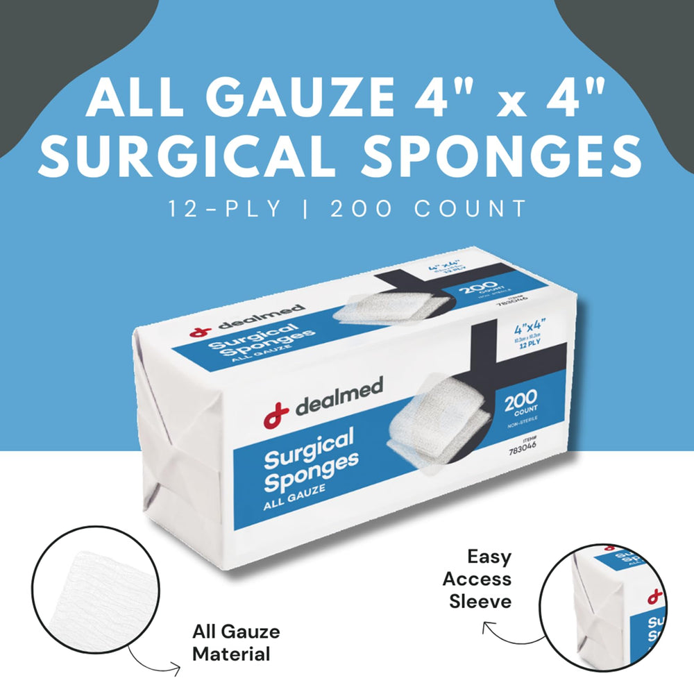 Dealmed nonsterile wound care supplies ideal for clinics and home kits.