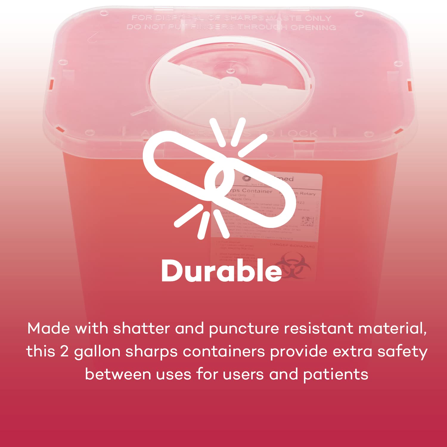 DealMed rotor lid supports one-handed disposal of oversized sharps