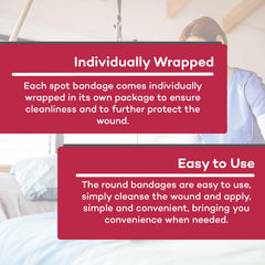 Compact wound protection ideal for first aid kits, classrooms, offices, and homes.
