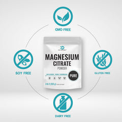 DEAL SUPPLEMENT Magnesium Citrate Powder bulk 3-lb bag ready for steady supplementation.