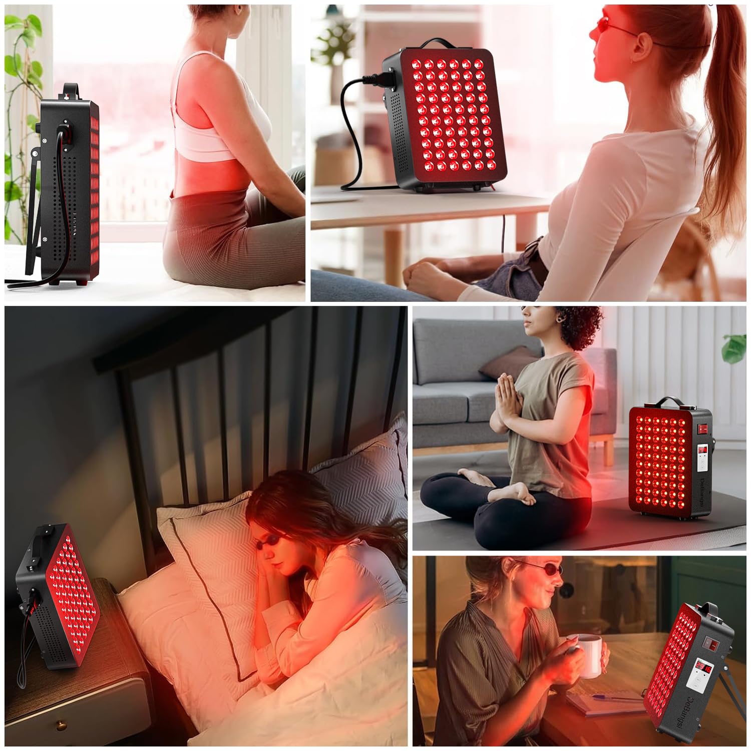 Includes glasses, eye mask, and foot pads for comfort during treatment.