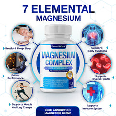 DECENT NATURE Magnesium Complex beside glass of water supports easy daily use.