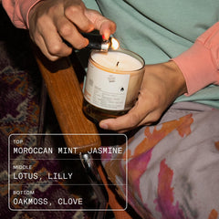 DedCool Rocco Mint candle melts into soothing massage oil for date night