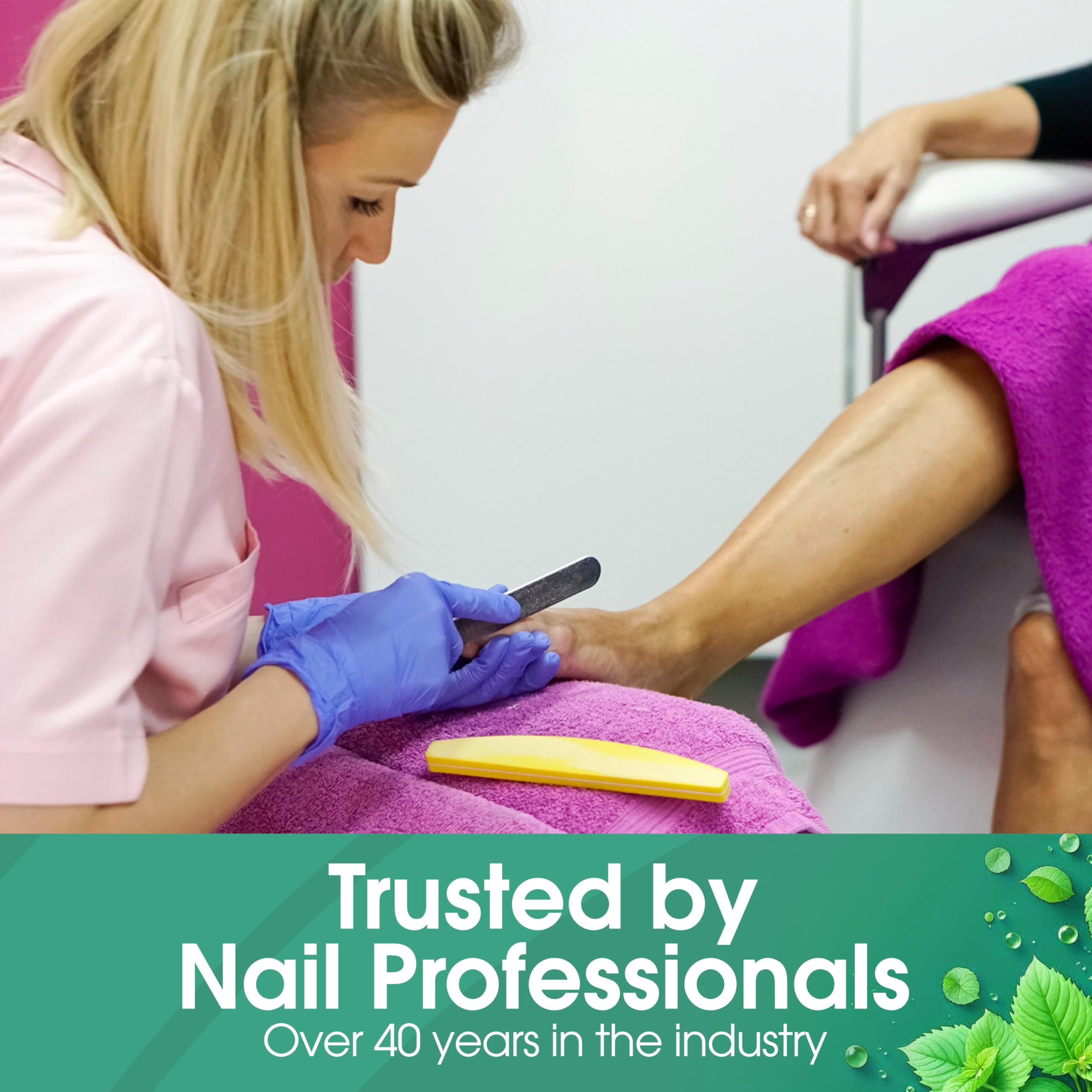 DeEnti Callus Remover cool mint scent adds refreshing spa-like feel.