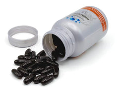 Deep Blue Health Haem Iron capsule close-up highlighting purity and potency.