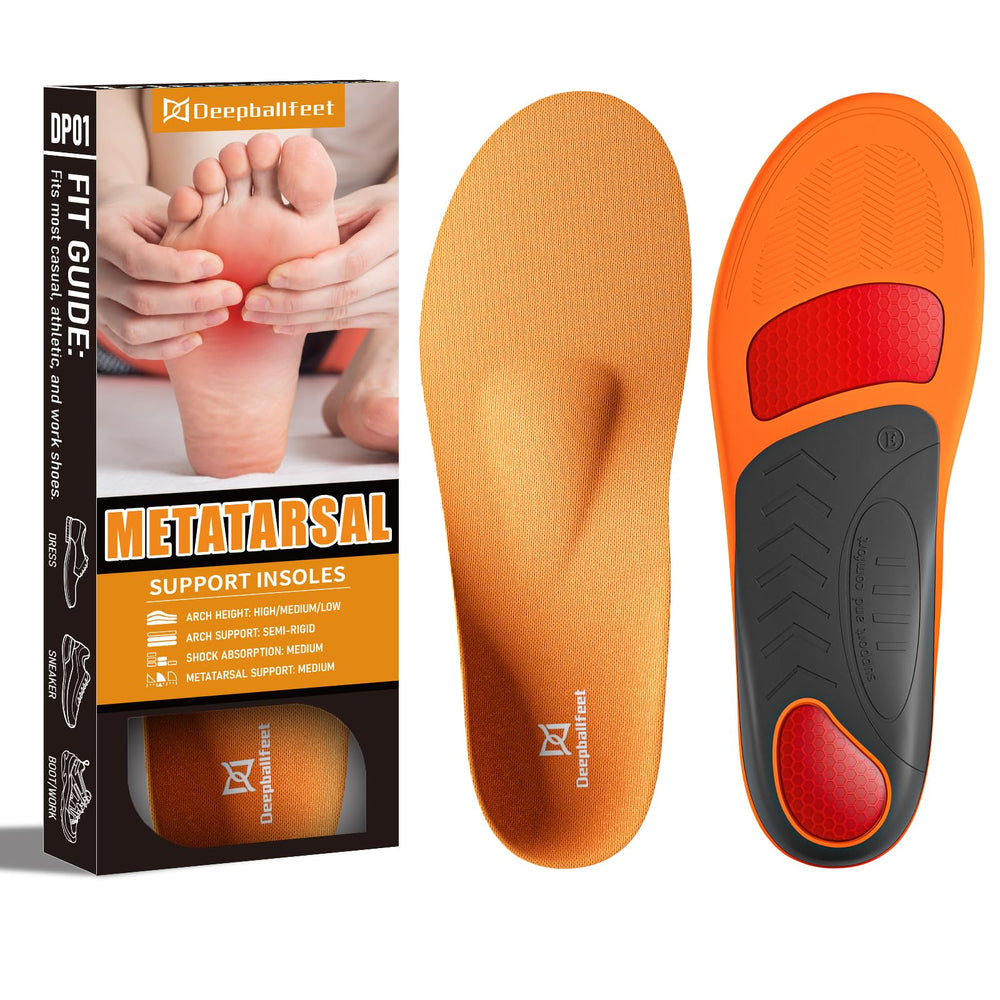 Deepballfeet arch-support insole with metatarsal pads for all-day forefoot comfort