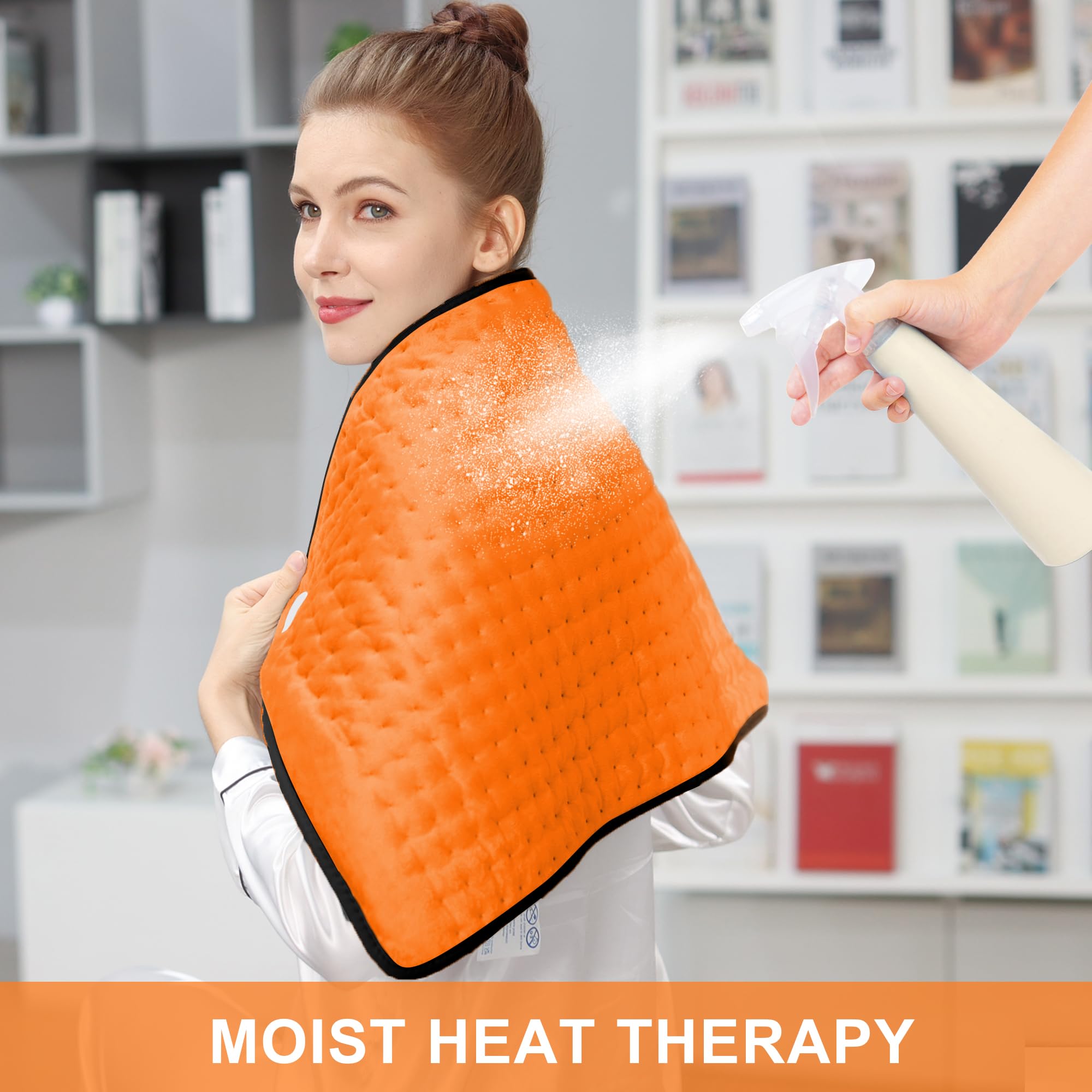 Deepsoon heating pad thermostat demonstrates six heat settings.