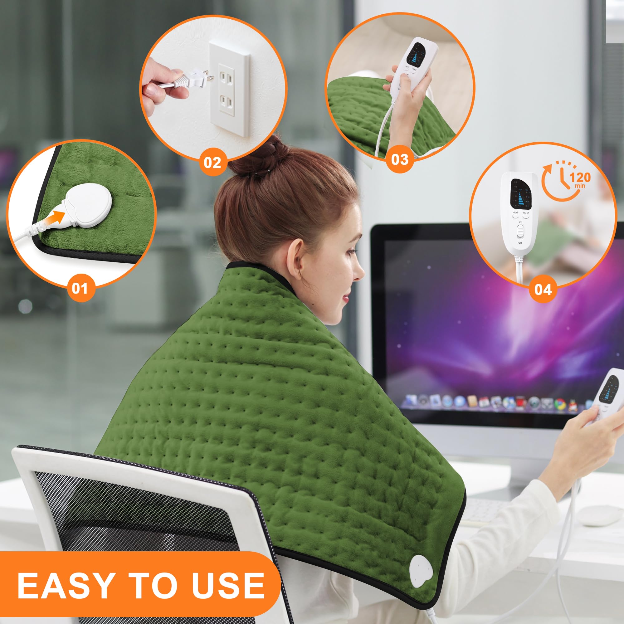 Deepsoon heating pad abdomen delivers comforting heat for midsection warmth