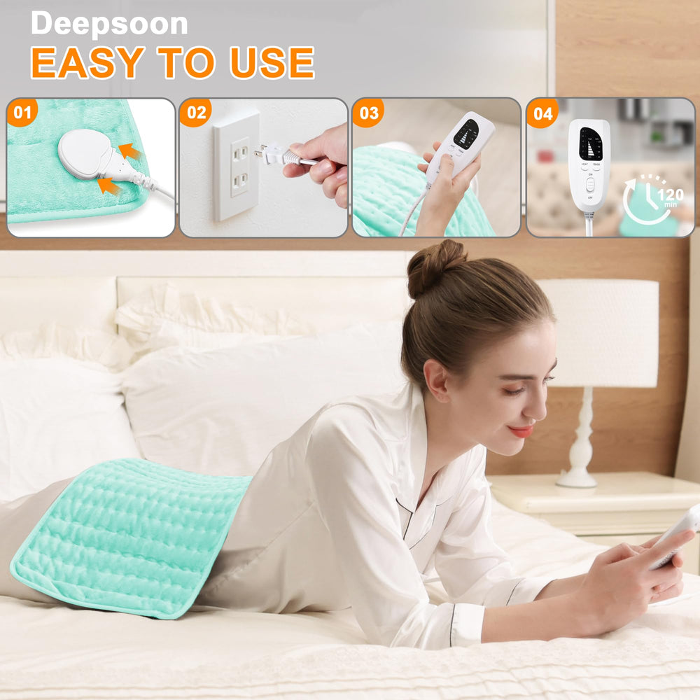 Deepsoon heating pad arms legs 12x24 versatile for full body relief.