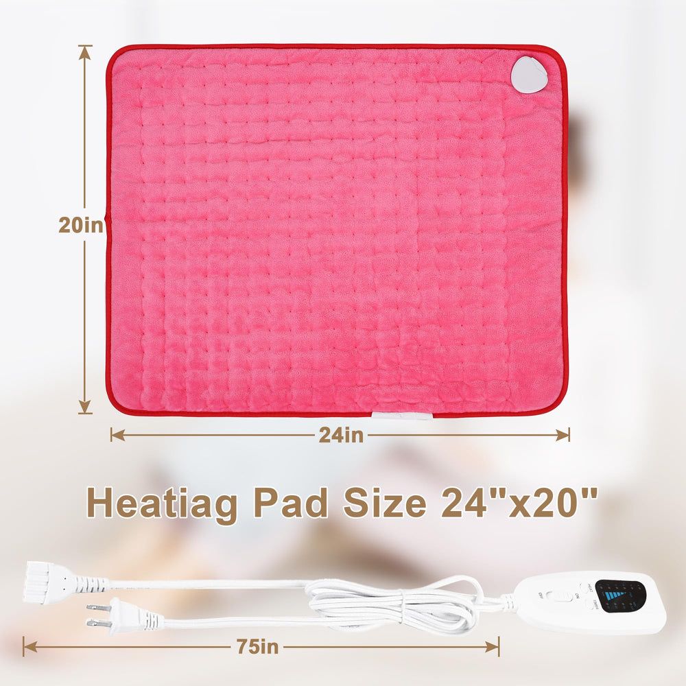 Deepsoon heating pad with 2-hour auto shut-off for safety.