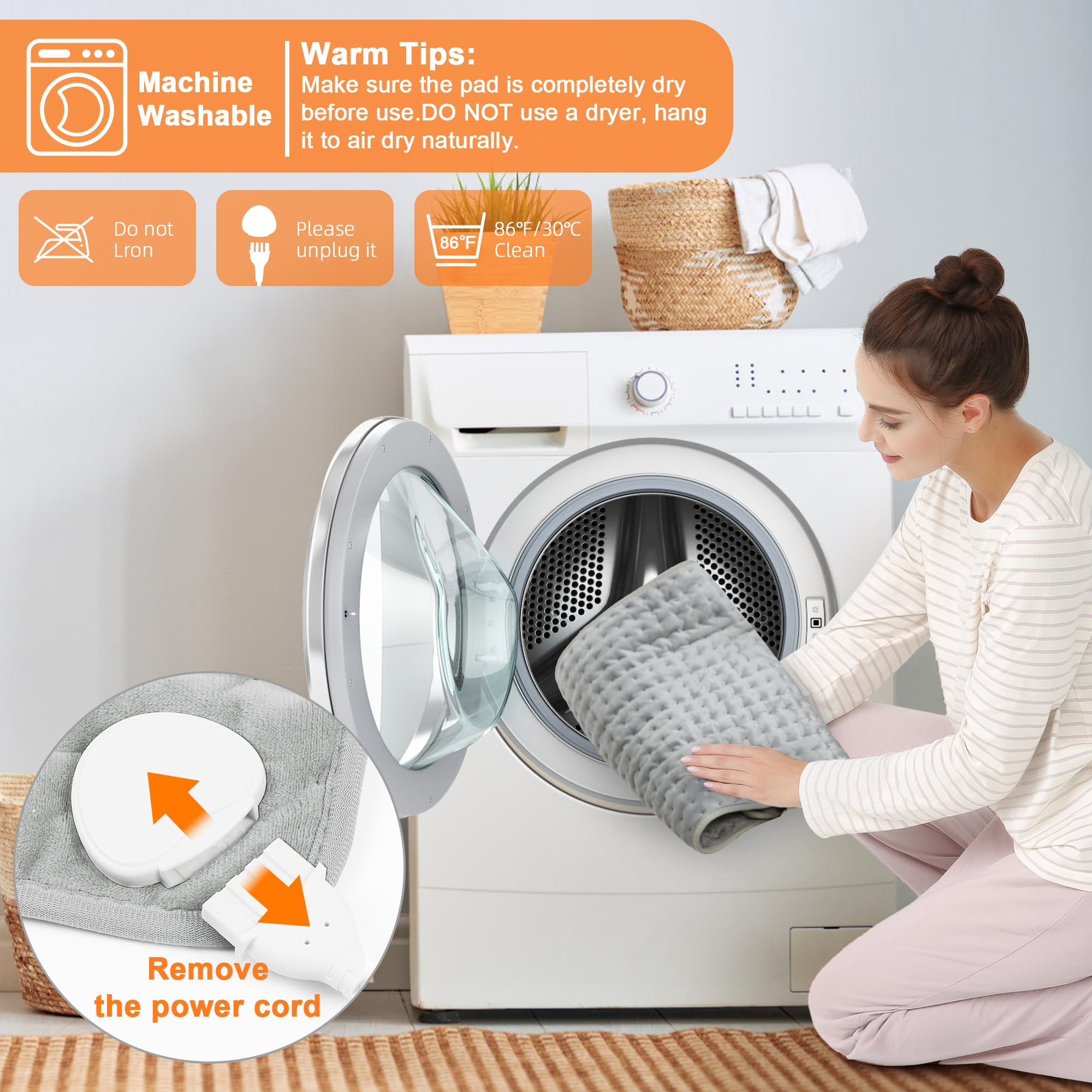 Deepsoon heating pad auto shut-off enhances safe, unattended use