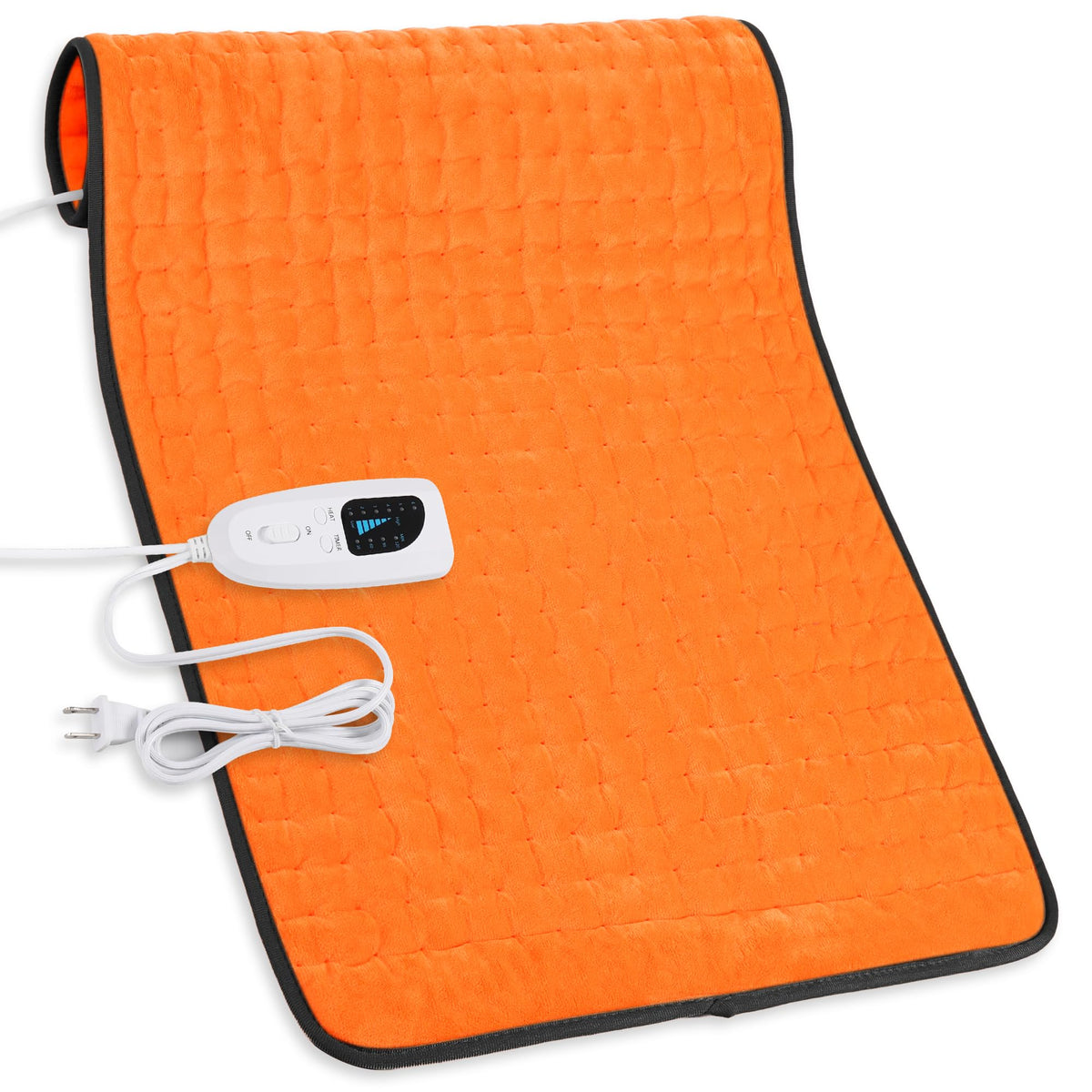 Deepsoon heating pad control panel and long 75-inch cord for easy lounging.