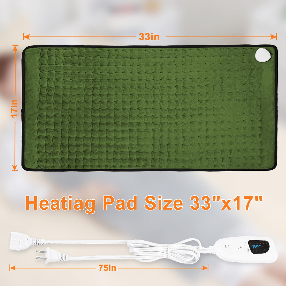 Deepsoon heating pad control panel offers six temperature settings for customization