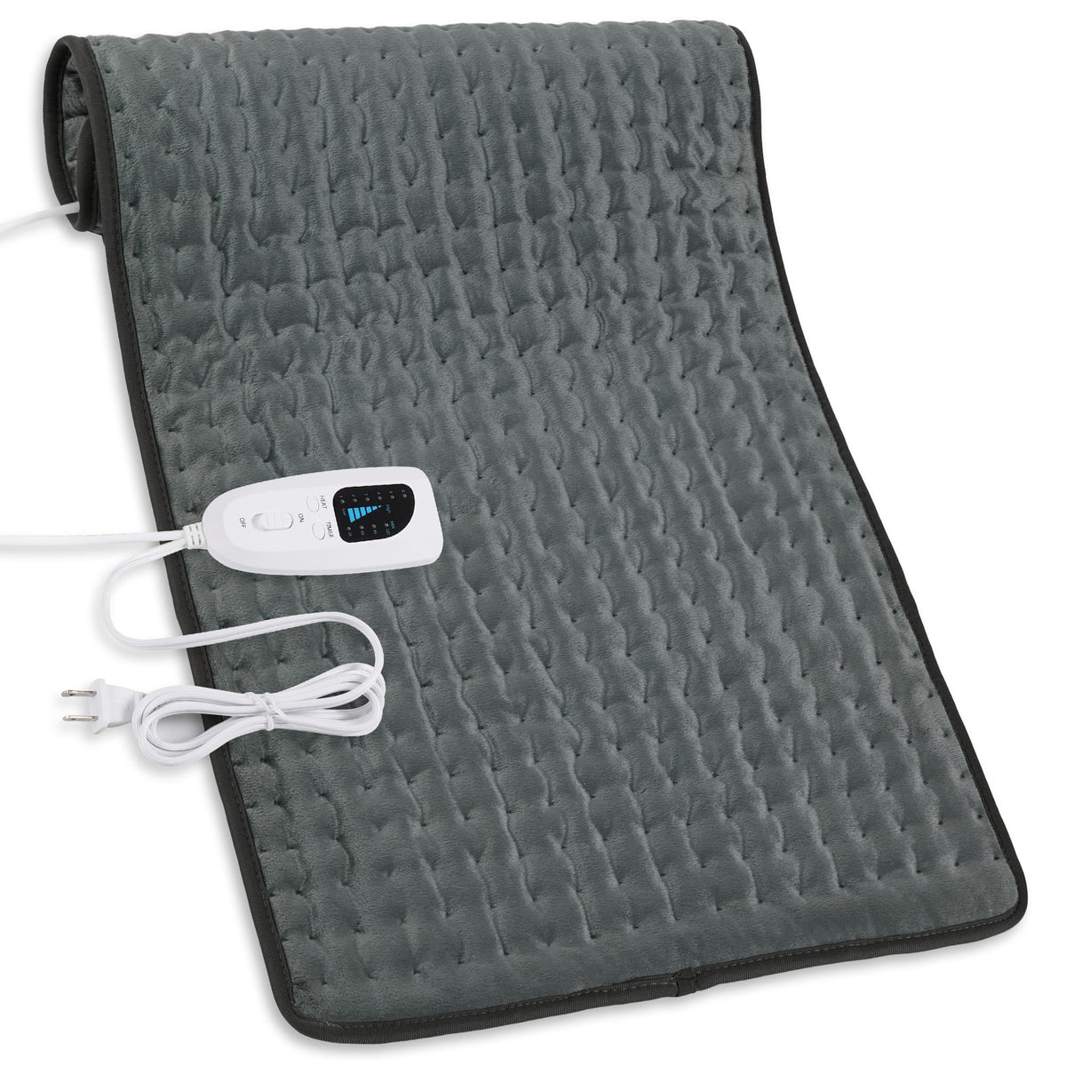 Deepsoon heating pad controller close-up with adjustable heat settings for customized warmth