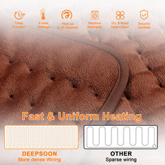 Deepsoon heating pad offers dry and moist heat options for adaptable warmth.
