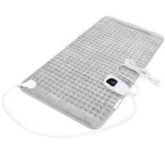 Deepsoon heating pad front view with soft flannel cover delivering soothing warmth