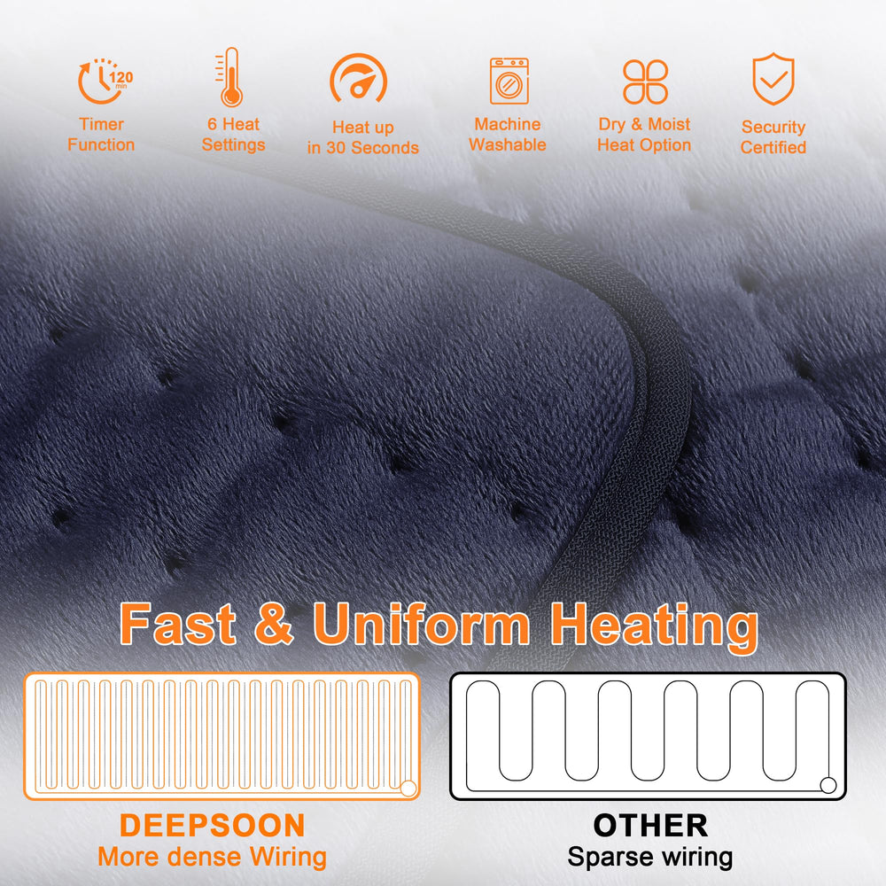 Deepsoon heating pad for knee supports soothing warmth.