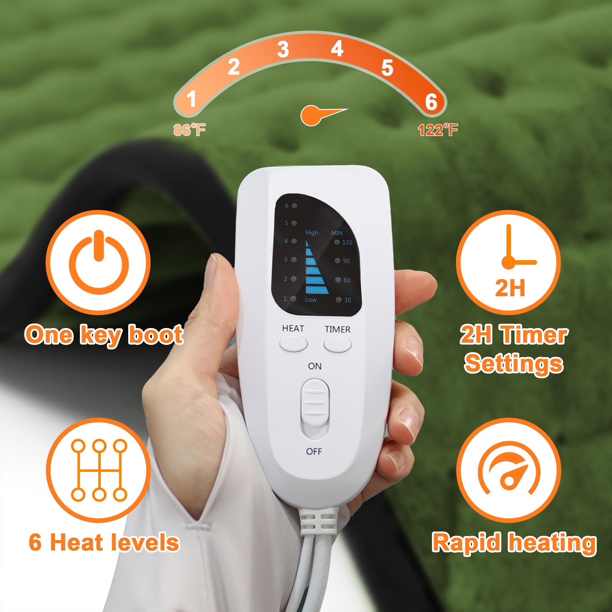 Deepsoon heating pad legs soothes leg muscles with even heat distribution