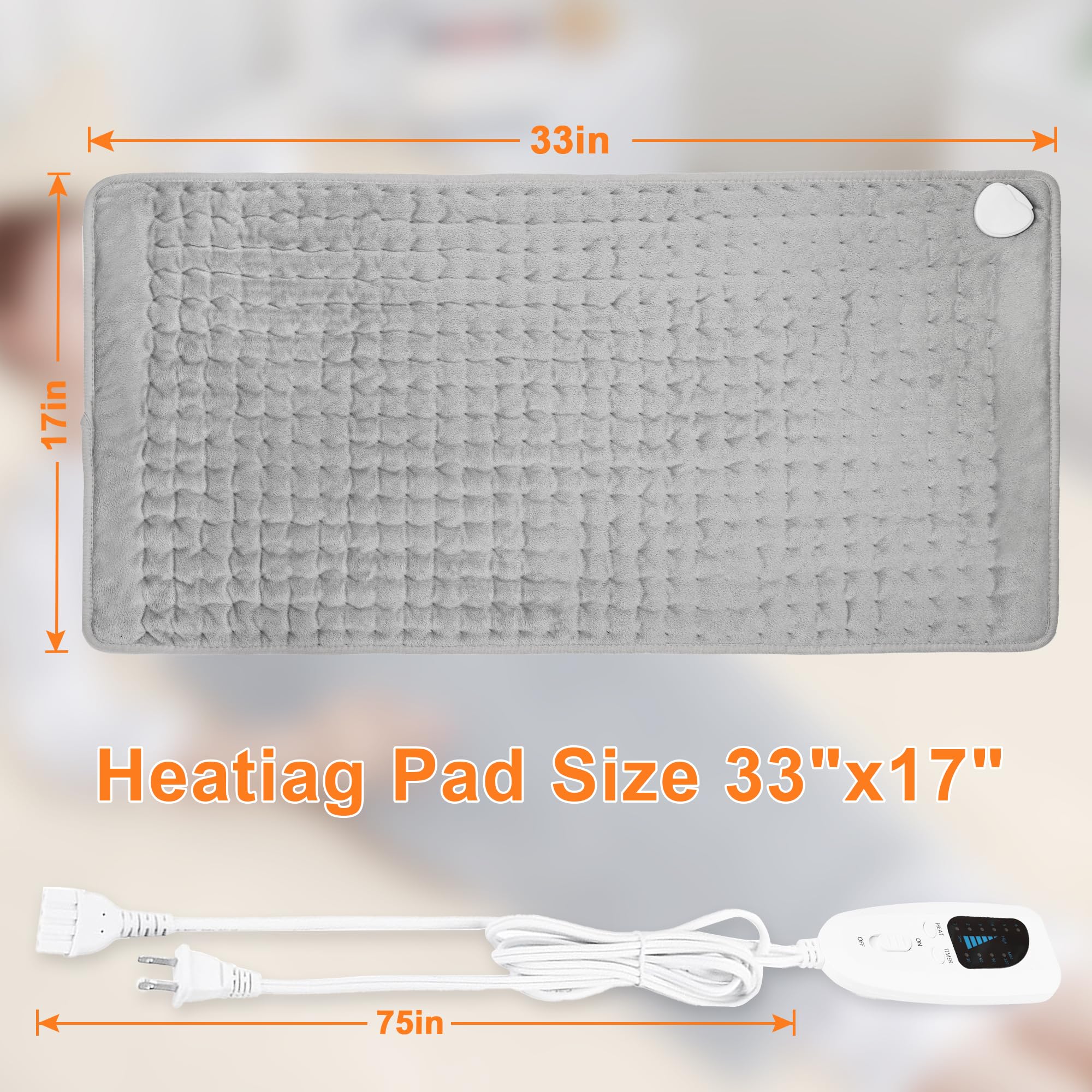 Deepsoon heating pad machine-washable cover simplifies cleanup after use