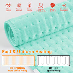 Deepsoon heating pad moist and dry heat technology for versatile use.