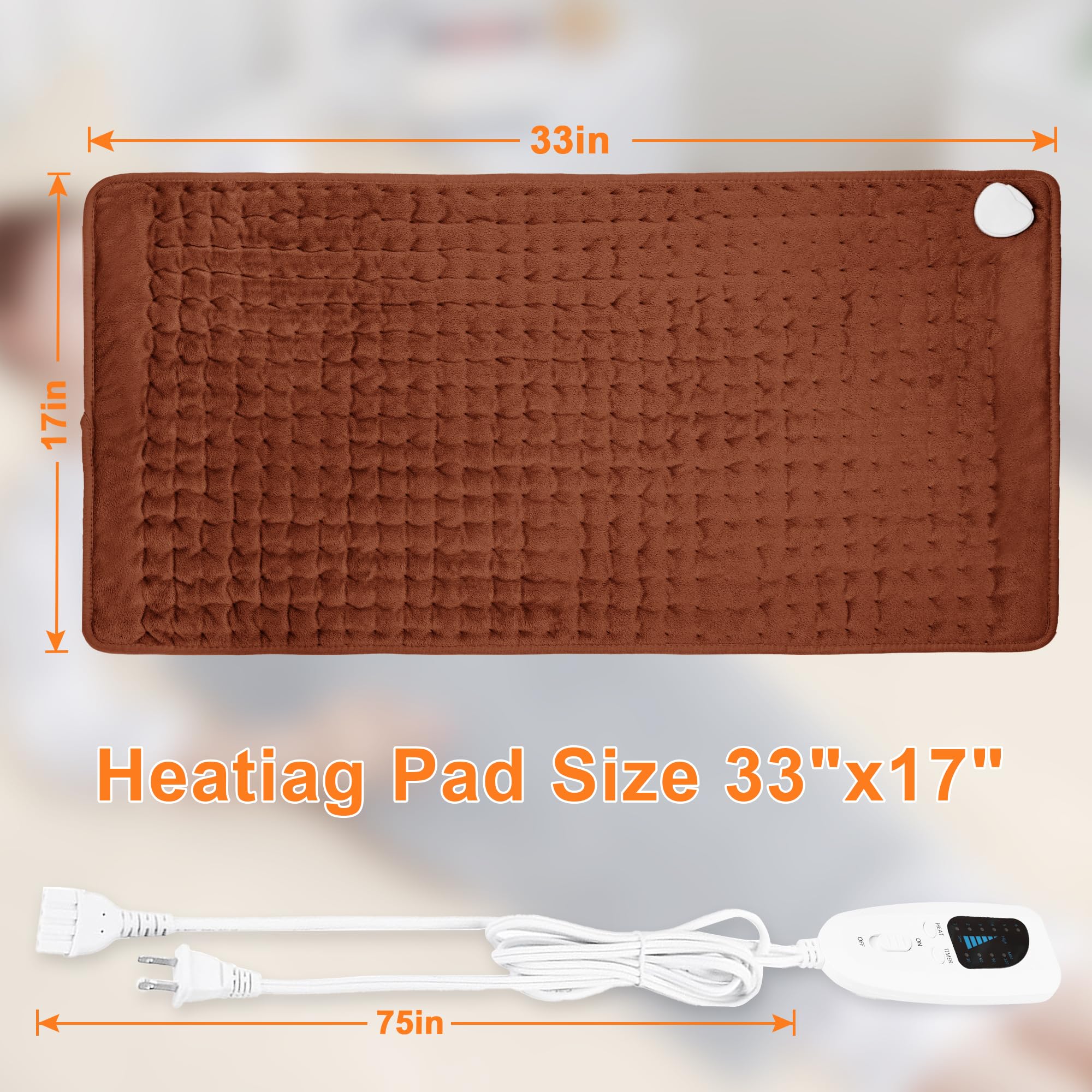 Deepsoon heating pad versatile use for neck, back, and shoulders.