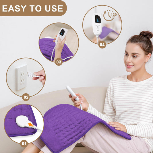 Deepsoon heating pad around the neck offering relaxing heat.