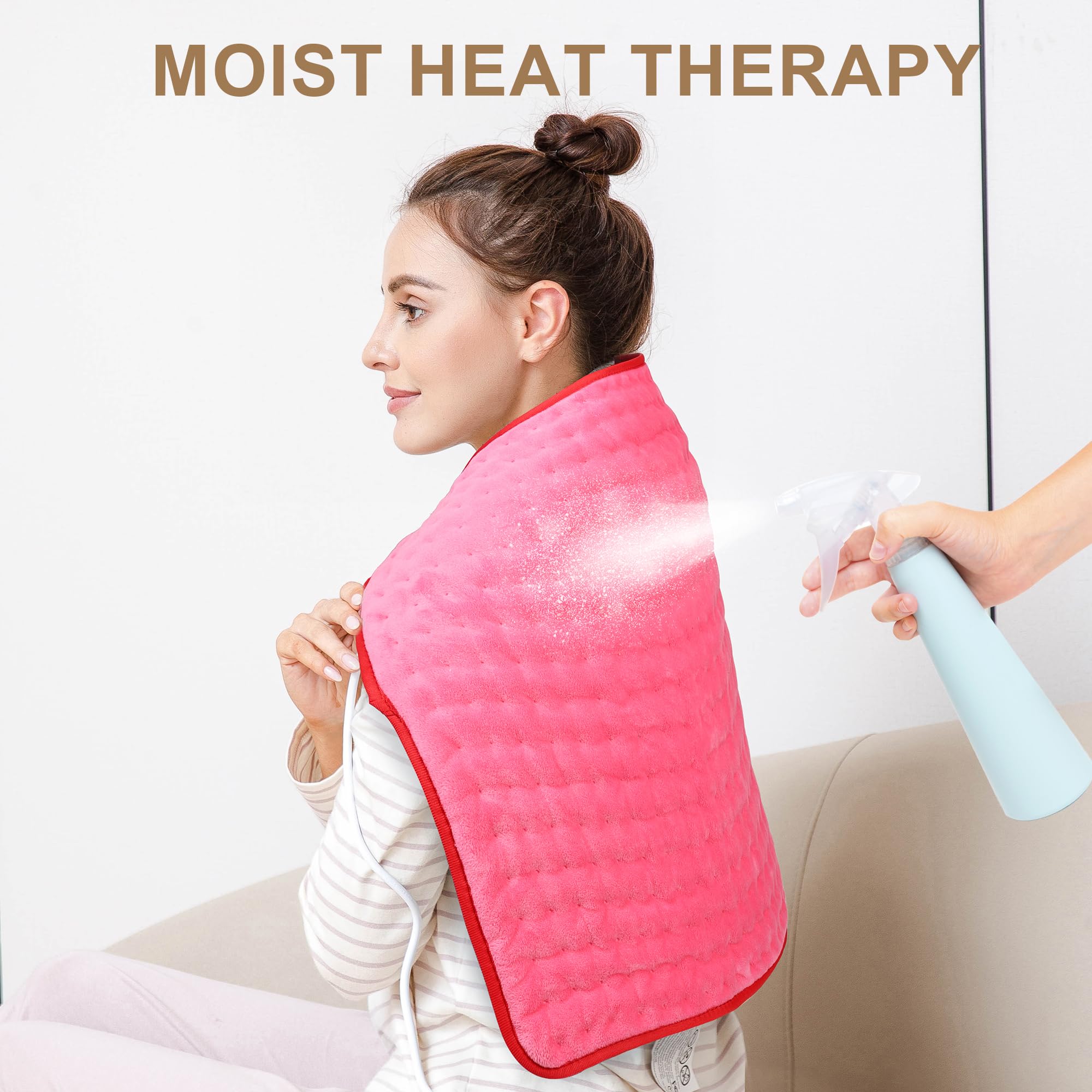 Deepsoon heating pad for neck and upper back soothing warmth.