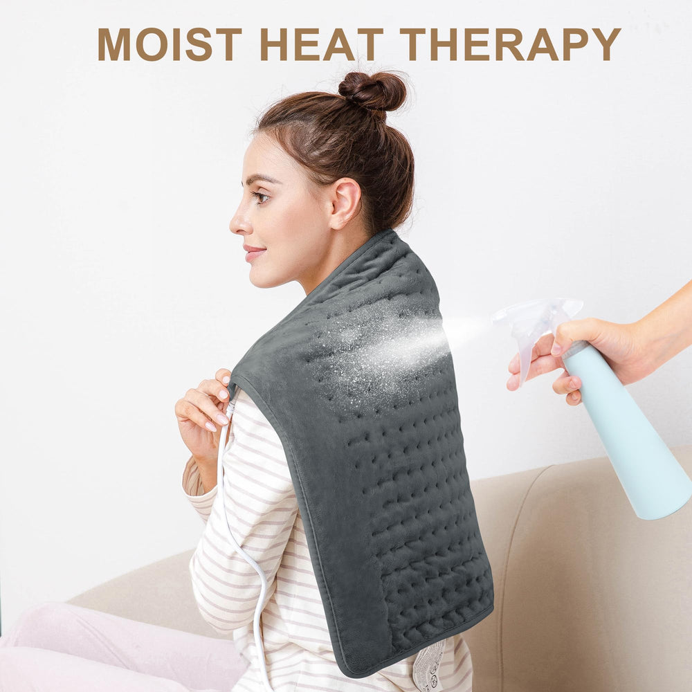 Deepsoon heating pad with soft flannel cover provides skin-friendly warmth