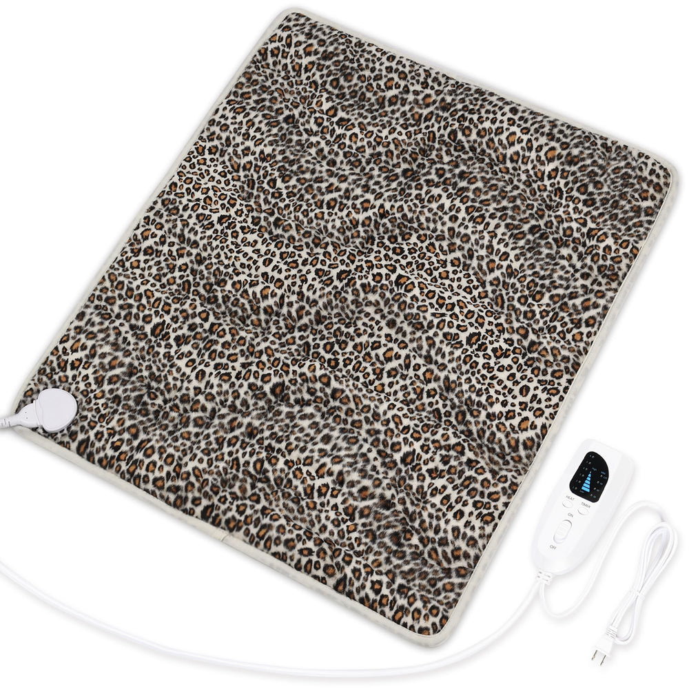 Deepsoon leopard heating pad front view for targeted warmth