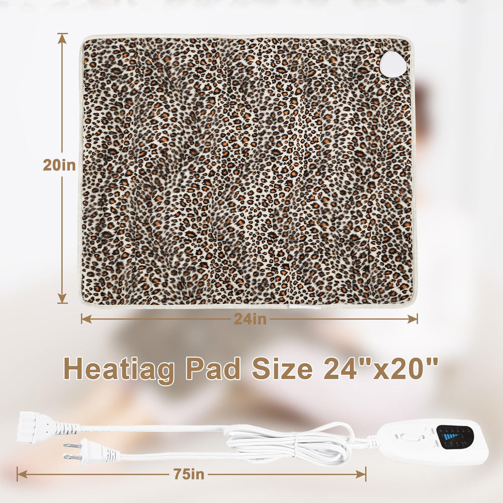 Deepsoon leopard heating pad auto shut-off for safety