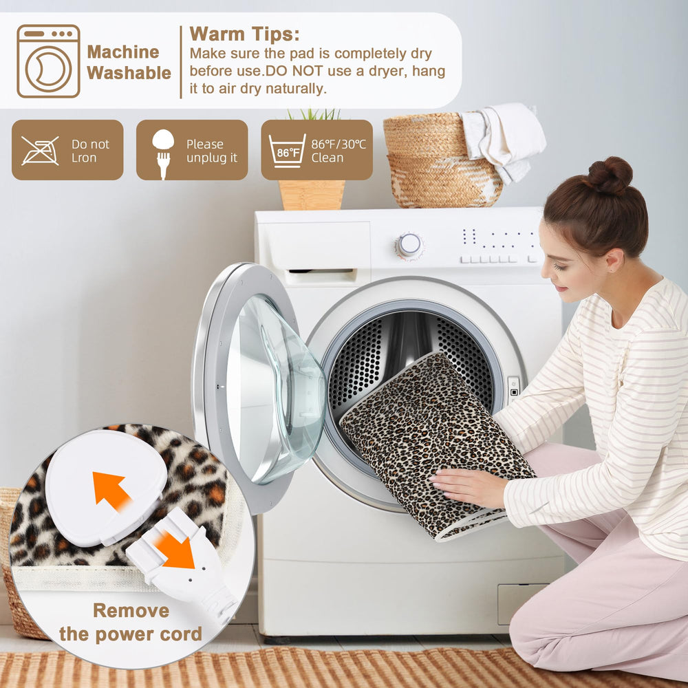 Deepsoon leopard heating pad with multiple heat settings