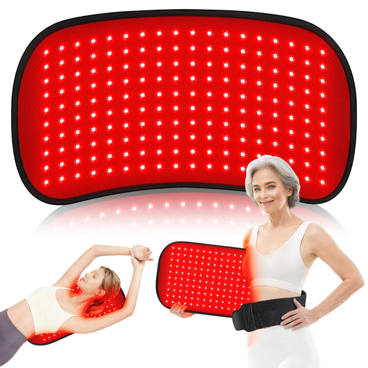 Deerbaba red-light therapy pad back view delivers targeted warmth for daily comfort.