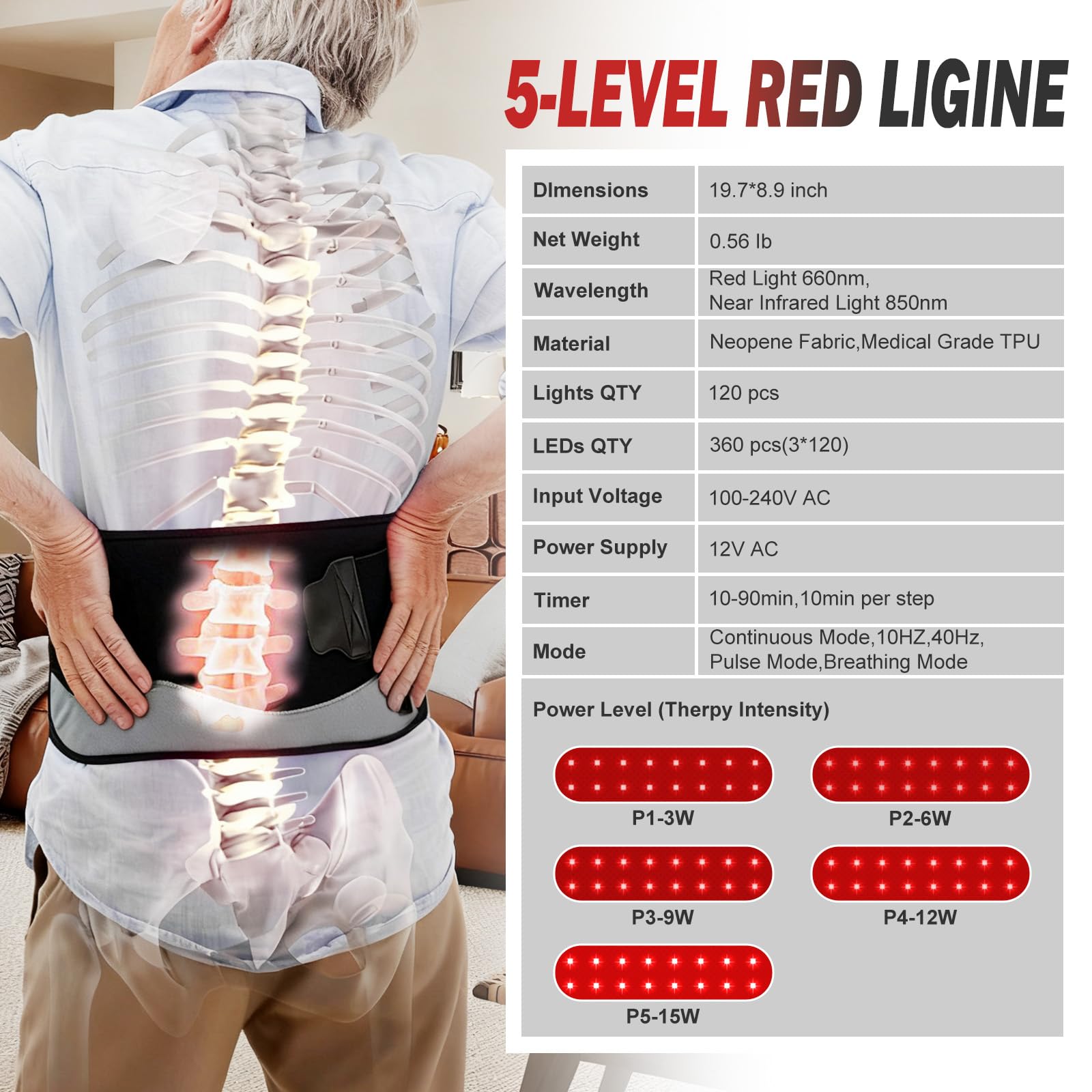 Deerbaba red light pad placed on thighs for flexible at-home sessions.