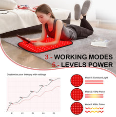Deerbaba red-light therapy pad thighs offers broad coverage and soothing warmth.