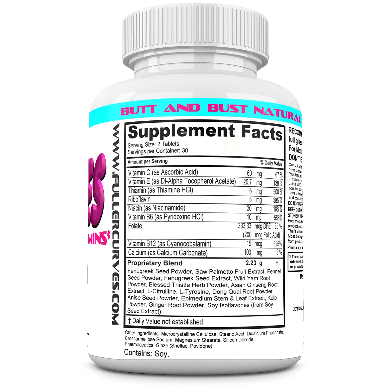 DEFENITELYNATURALS pill strip and label emphasizing daily intake and transparency