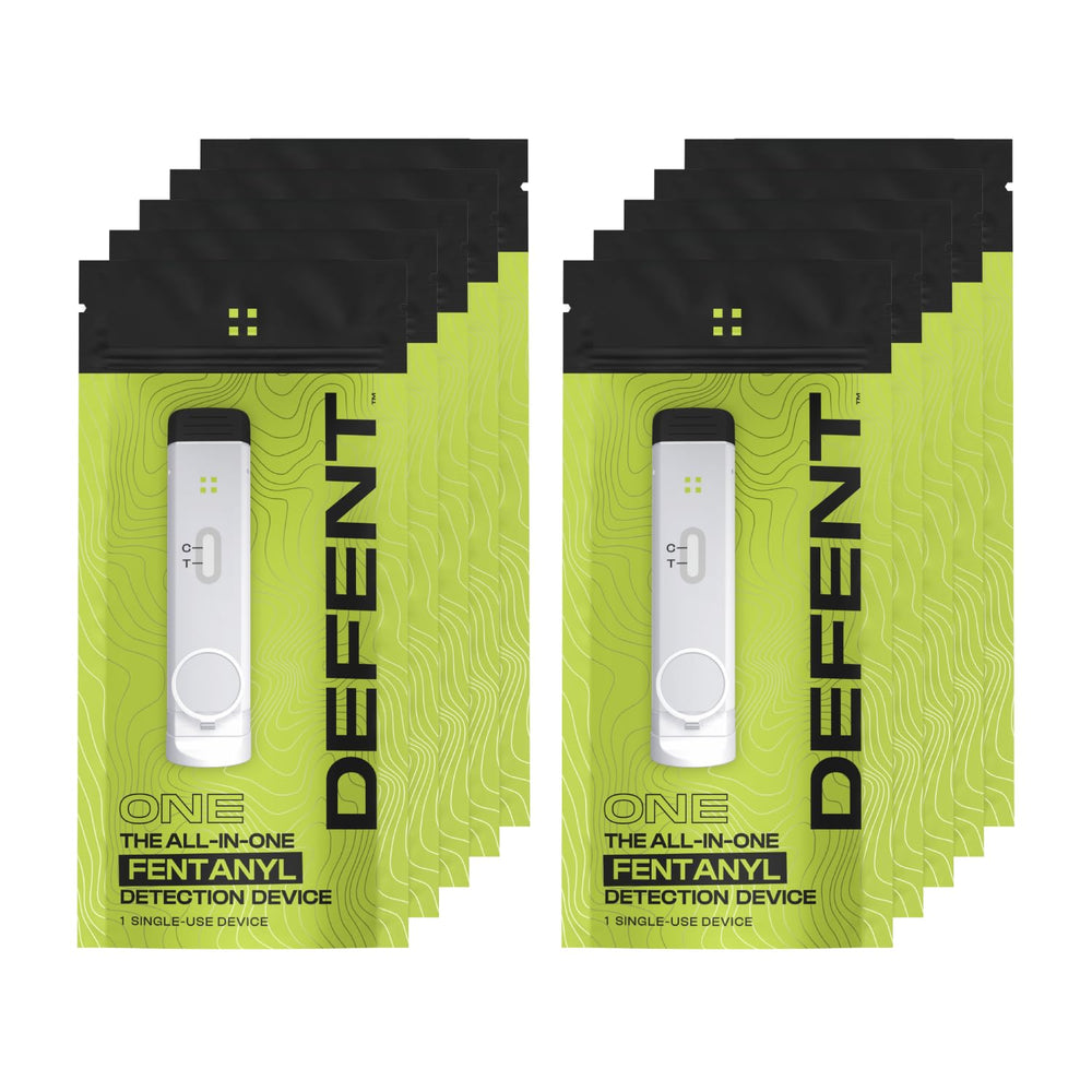 DEFENT all-in-one fentanyl detection device in front view for portable safety on the go