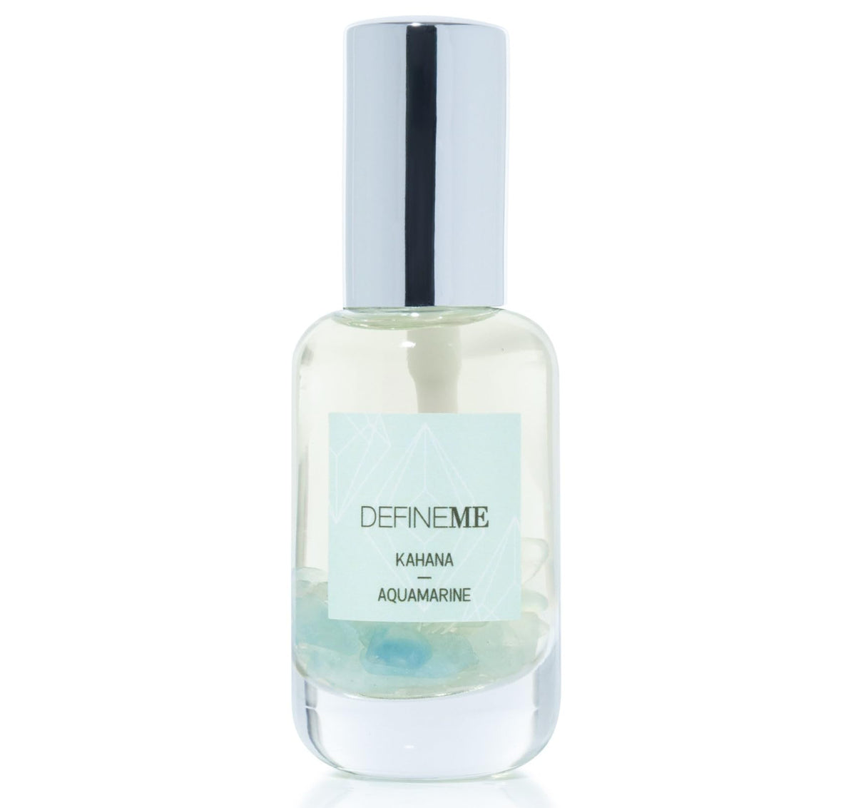 DefineMe Kahana aquamarine bottle conveying beachy vibes for daily wear.