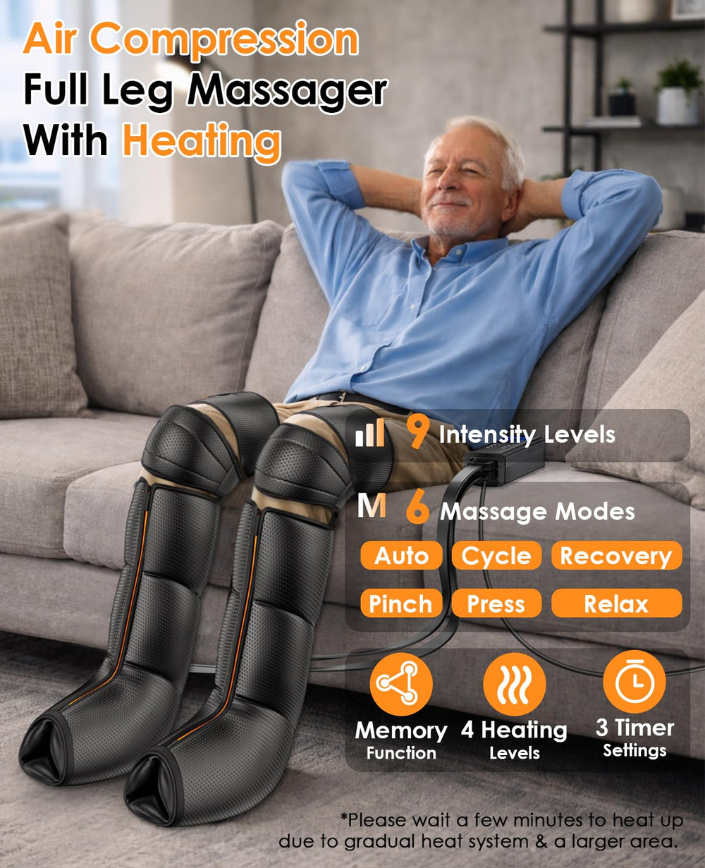 DEJUNPIOOL leg massager calf compression wraps target calves for fatigue relief